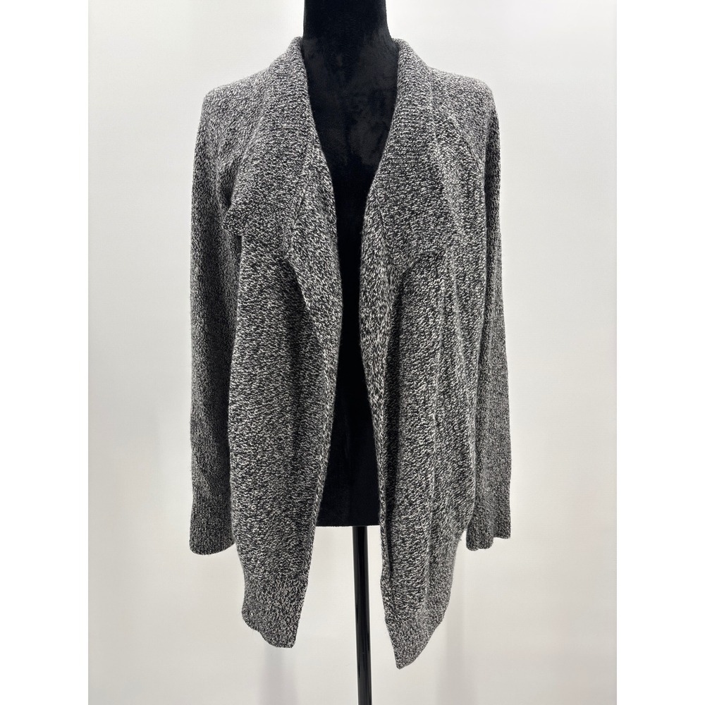 Lou & Grey Women's Speckled‎ Knit Waterfall Cardigan Sweater Size L